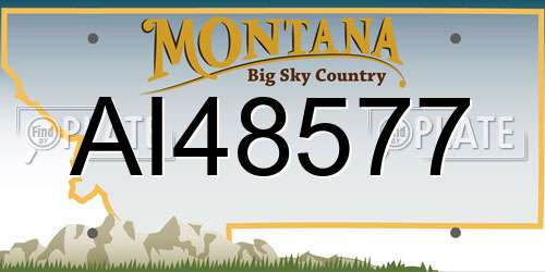 AI48577 Montana License Plate