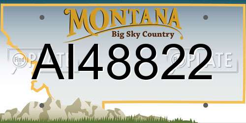 AI48822 Montana License Plate