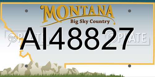 AI48827 Montana License Plate