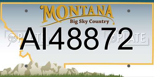AI48872 Montana License Plate