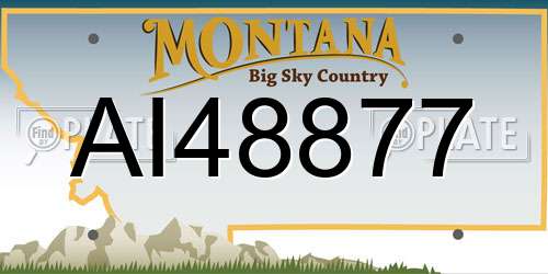 AI48877 Montana License Plate