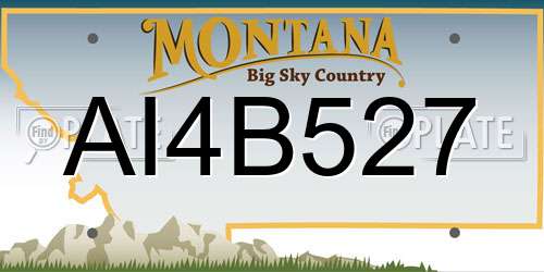 AI4B527 Montana License Plate