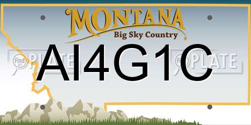 AI4G1C Montana License Plate