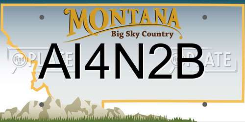 AI4N2B Montana License Plate
