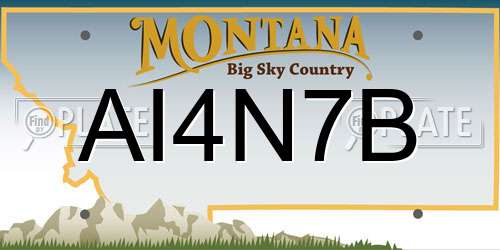 AI4N7B Montana License Plate