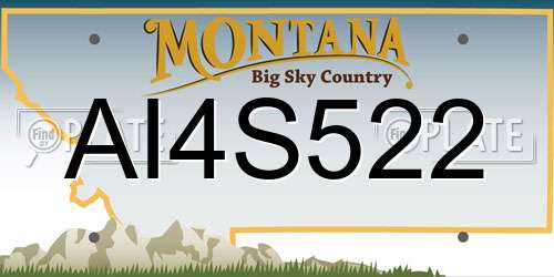 AI4S522 Montana License Plate
