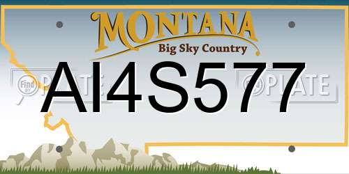 AI4S577 Montana License Plate