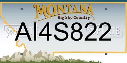 AI4S822 Montana License Plate