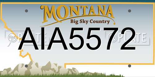 AIA5572 Montana License Plate