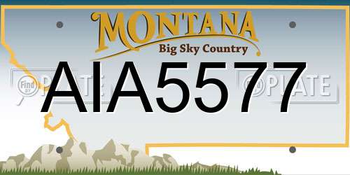 AIA5577 Montana License Plate