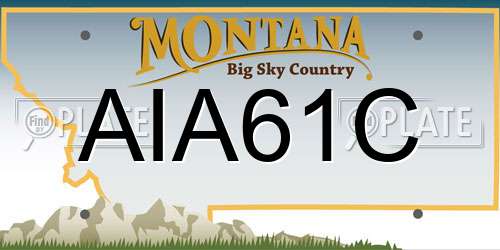 AIA61C Montana License Plate