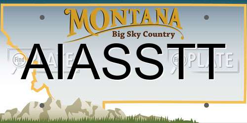 AIASSTT Montana License Plate