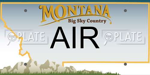 AIR Montana License Plate