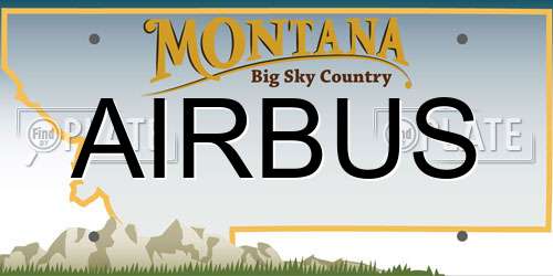 AIRBUS Montana License Plate