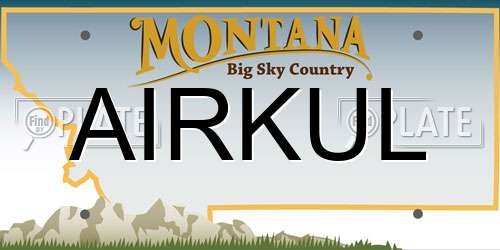 AIRKUL Montana License Plate