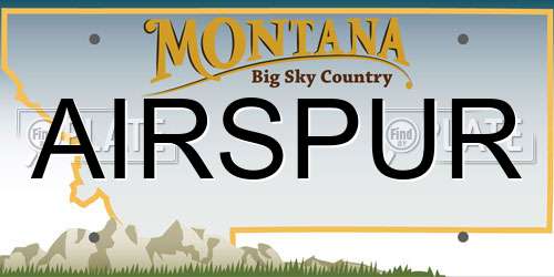 AIRSPUR Montana License Plate
