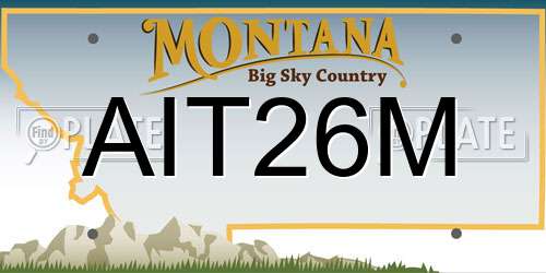 AIT26M Montana License Plate