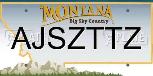 AJSZTTZ Montana License Plate