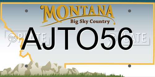AJTO56 Montana License Plate