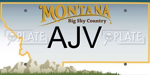 AJV Montana License Plate