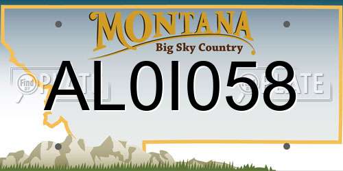 AL0I058 Montana License Plate