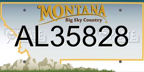 AL35828 Montana License Plate