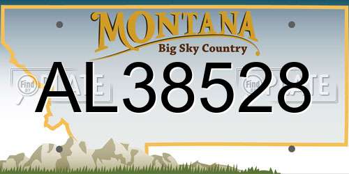 AL38528 Montana License Plate