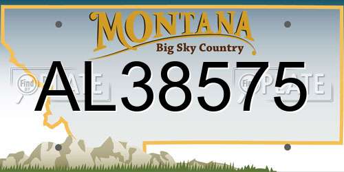 AL38575 Montana License Plate