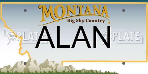 ALAN Montana License Plate