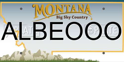 ALBEOOO Montana License Plate