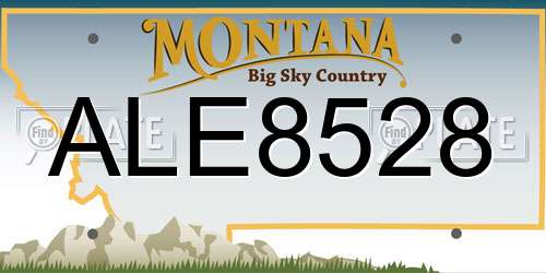 ALE8528 Montana License Plate