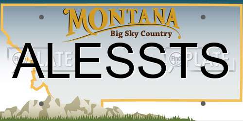 ALESSTS Montana License Plate