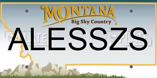 ALESSZS Montana License Plate
