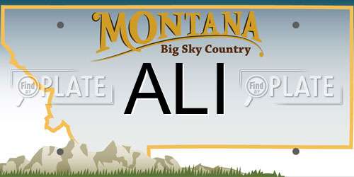 ALI Montana License Plate