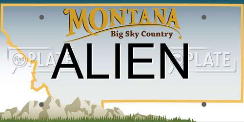 ALIEN Montana License Plate