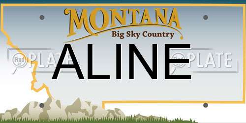 ALINE Montana License Plate