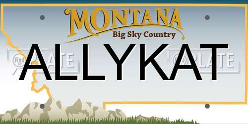 ALLYKAT Montana License Plate