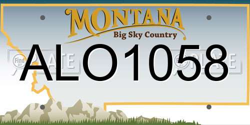 ALO1058 Montana License Plate