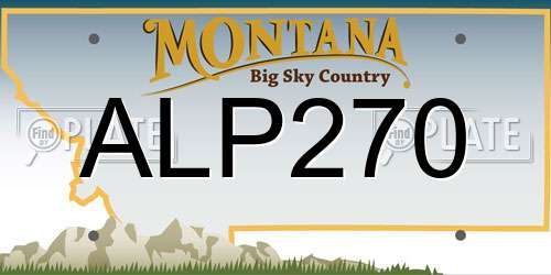 ALP270 Montana License Plate