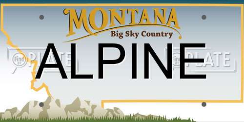 ALPINE Montana License Plate
