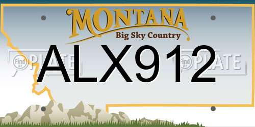 ALX912 Montana License Plate