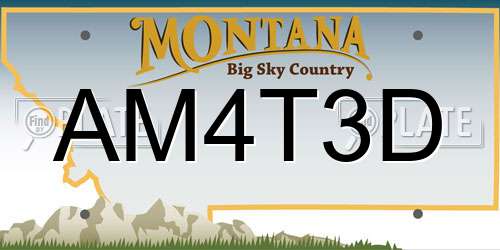 AM4T3D Montana License Plate