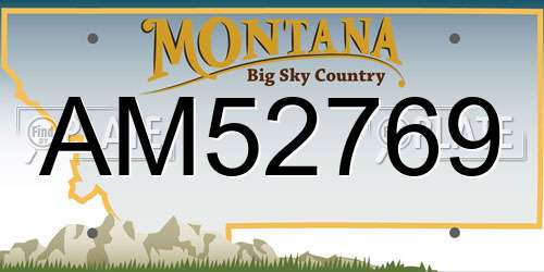 AM52769 Montana License Plate
