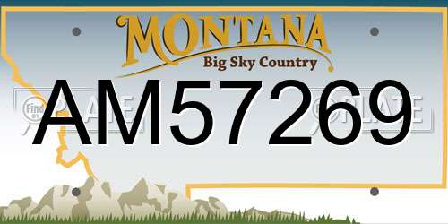 AM57269 Montana License Plate