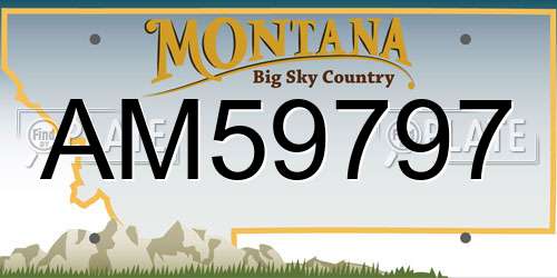 AM59797 Montana License Plate