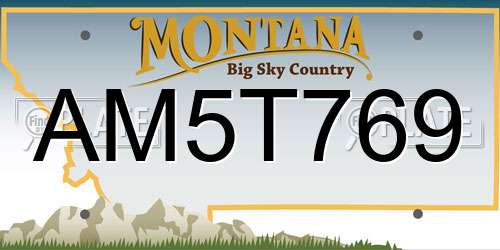 AM5T769 Montana License Plate