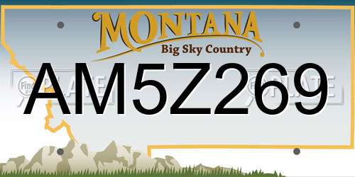 AM5Z269 Montana License Plate