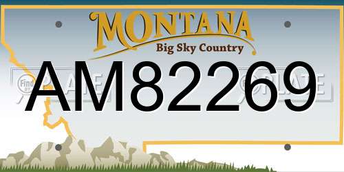 AM82269 Montana License Plate