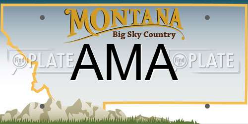 AMA Montana License Plate