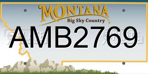 AMB2769 Montana License Plate